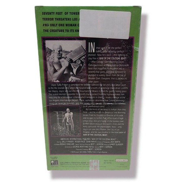 War of the Colossal Beast VHS Horror Scifi Classic! Bert I. Gordon SEALED - Picture 3 of 5